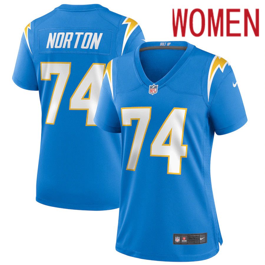 Women Los Angeles Chargers #74 Jared Cook Nike Powder Blue Game Player NFL Jersey